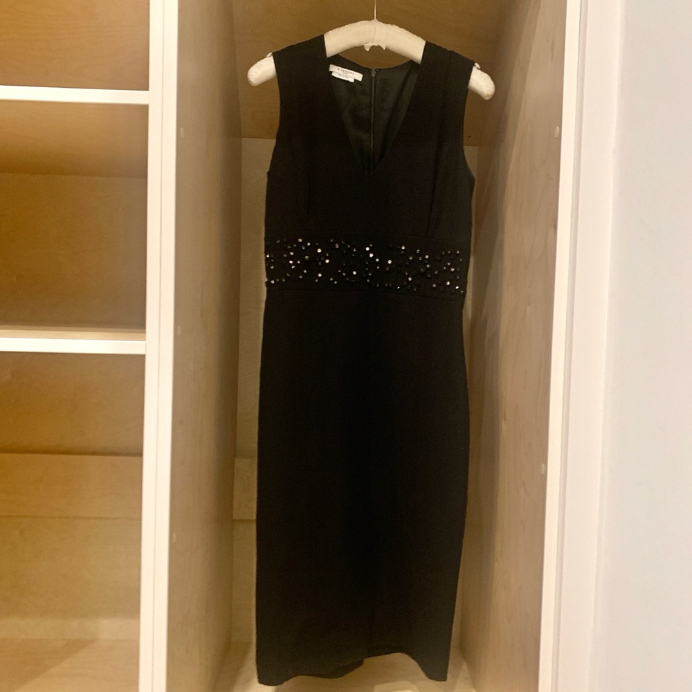 Givenchy Black Midi Dress with Embellished Waist